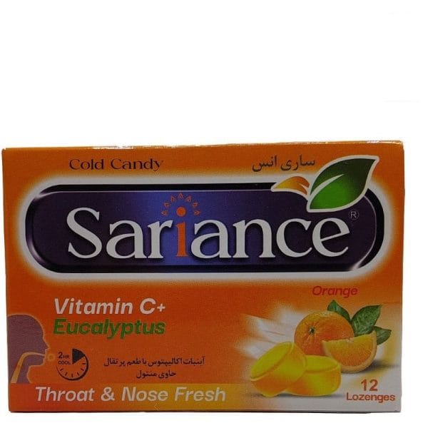 آبنبات اکالیپتوس با طعم پرتقال حاوی منتول ساری انس 12 عددی