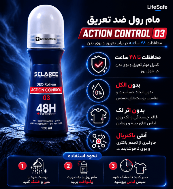 Sclaree Action Control 03 Roll-On Deodorant 120ml
