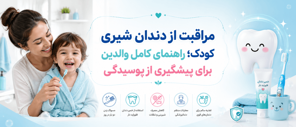 تصویر مقاله مراقبت از دندان شیری کودک و پیشگیری از پوسیدگی