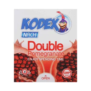 کاندوم دابل کدکس حاوی ژل انار 3 عددی مدل Double Pomegranate